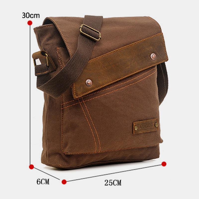 <Shipped within 24 hours> Large Capacity Retro Canvas Crossbody Bag