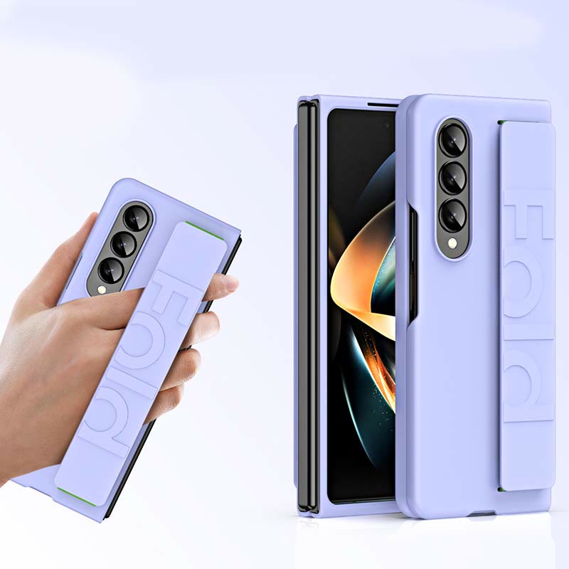 Colorful Samsung Galaxy Z Fold 2/3/4/5/6 Case Phone Case With Elastic Wrist Strap