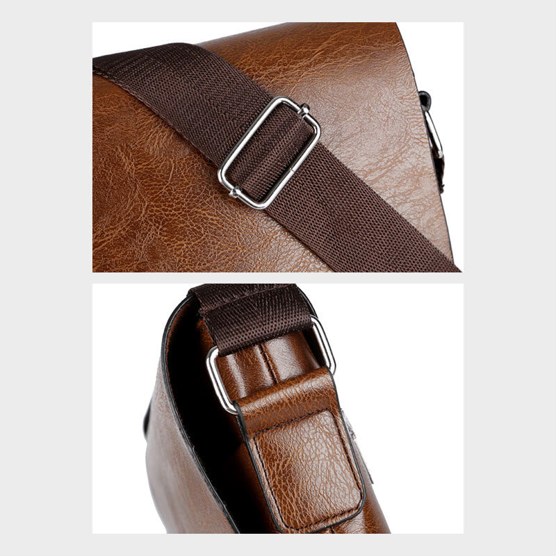 Classical Messenger Bag For Men Business Thin Leisure Crossbody Bag