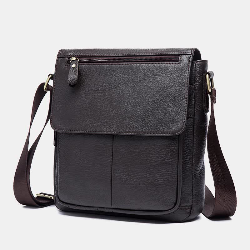 Men's Shoulder Bag Genuine Leather Small Messenger Bag Crossbody Bag