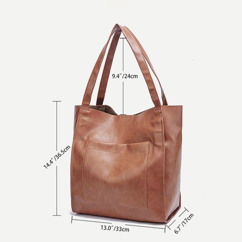 <Shipped within 24 hours> Leather Tote Shoulder Handbag Laptop Bag Fits 14" Laptop