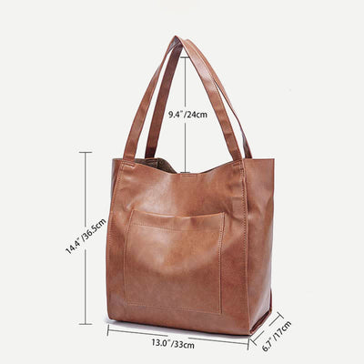 <Shipped within 24 hours> Leather Tote Shoulder Handbag Laptop Bag Fits 14" Laptop