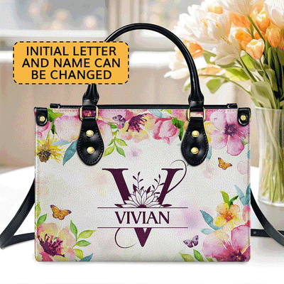 Custom Name Tote For Women Initial Letter Crossbody Bag