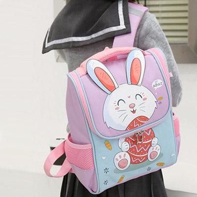 Cartoon Backpack For Kids Animal Printing Spine Protect Schoolbag