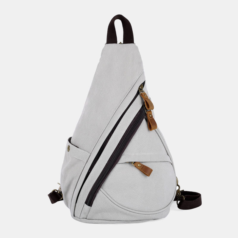 Casual Travel Canvas Sling Bag Daypack Shoulder Backpack For Women Men