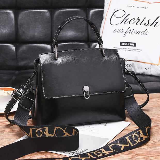 Double Strap Handbag Retro Minimalist Cross Body Bag For Women