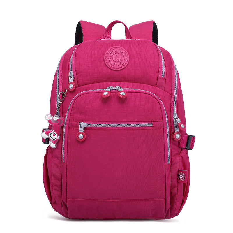 Solid Color Multi-pocket Travel Backpack