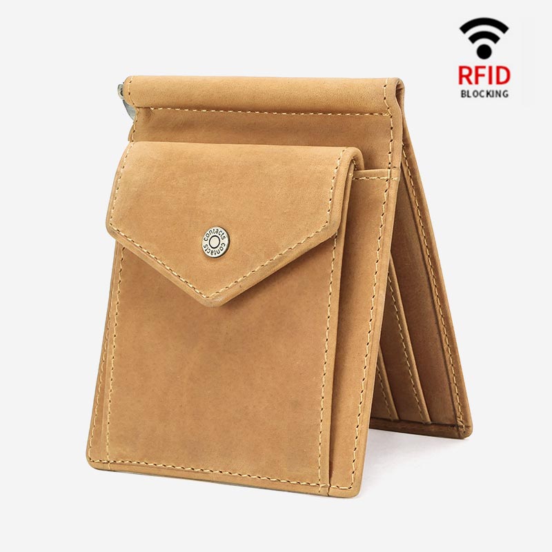 RFID Vintage Genuine Leather Slim Wallet