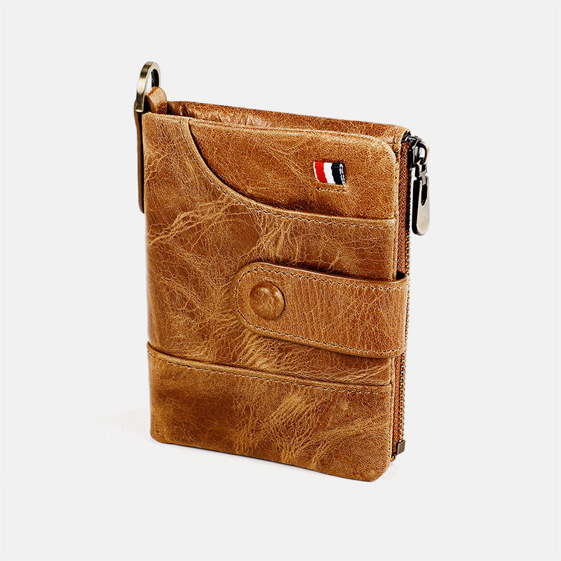 Genuine Leather Vintage RFID Blocking Wallet Purse