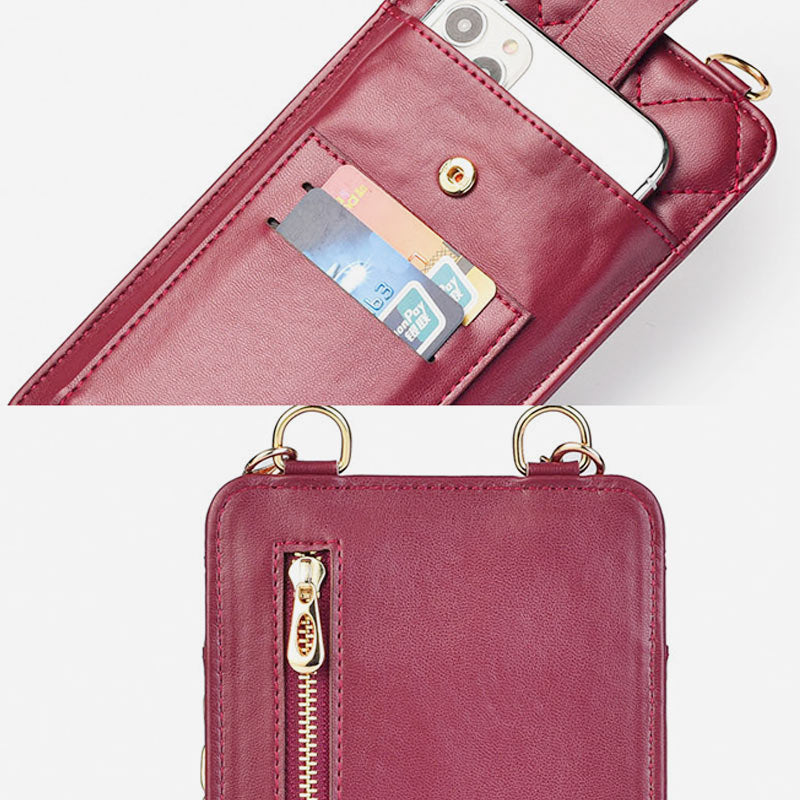 Elegant Embossing Small Crossbody Phone Bag