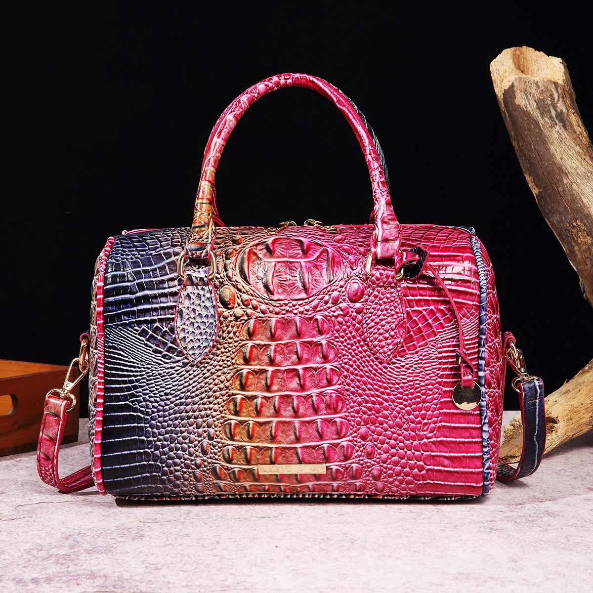 Tote For Women Travel Elegant Crocodile Pattern Crossbody Bag