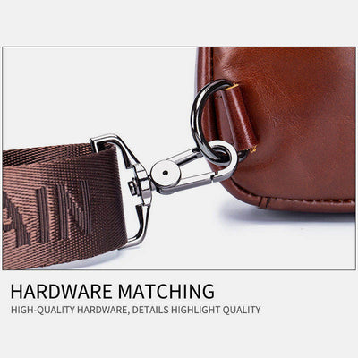 <Shipped within 24 hours> Genuine Leather Sling Chest Bag