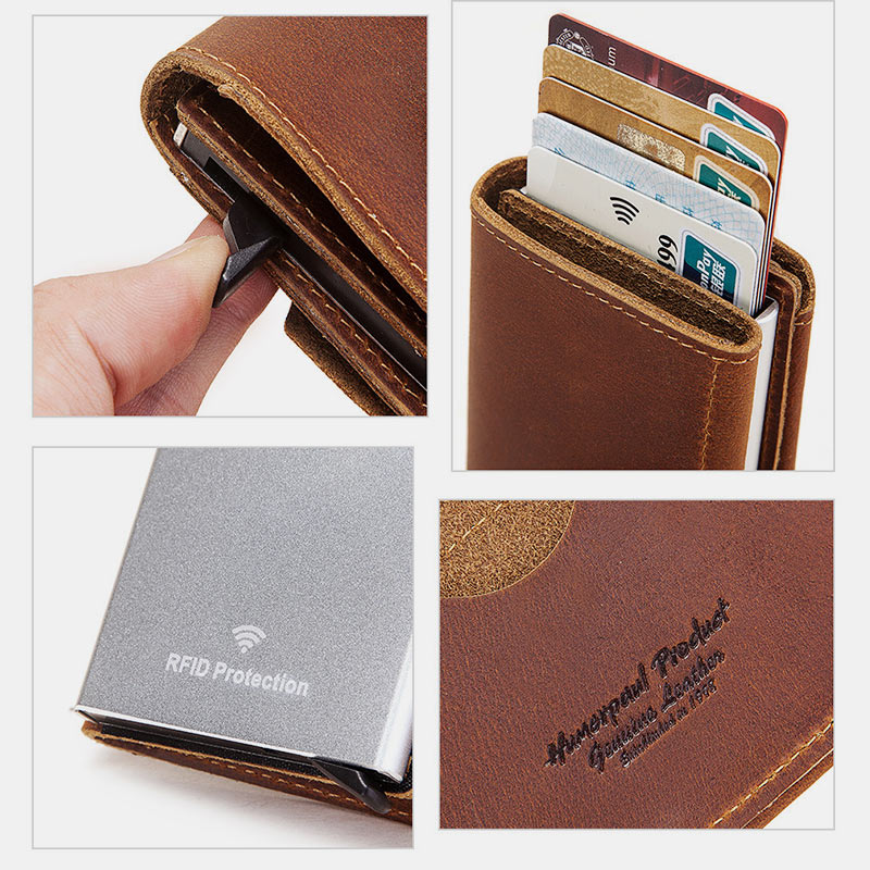 RFID Retro Card Holder Business Wallet