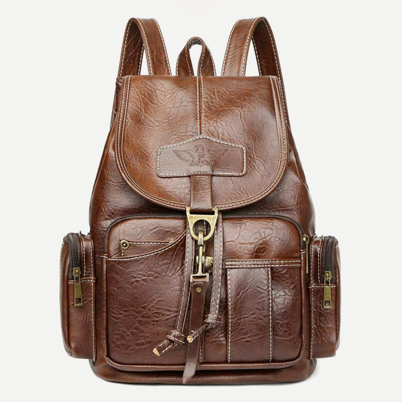 <Shipped within 24 hours> Vegan Leather Backpack Casual Daypack Purse