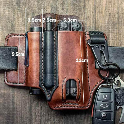 Unique Quality Leather Belt Loop Waist Multitool Sheath