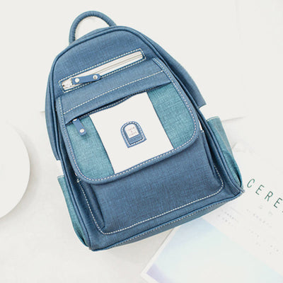 Zipper Sling Bag For Women Retro Simple Multifunctional Backpack