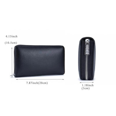 <Shipped within 24 hours> RFID Genuine Leather Card Wallet