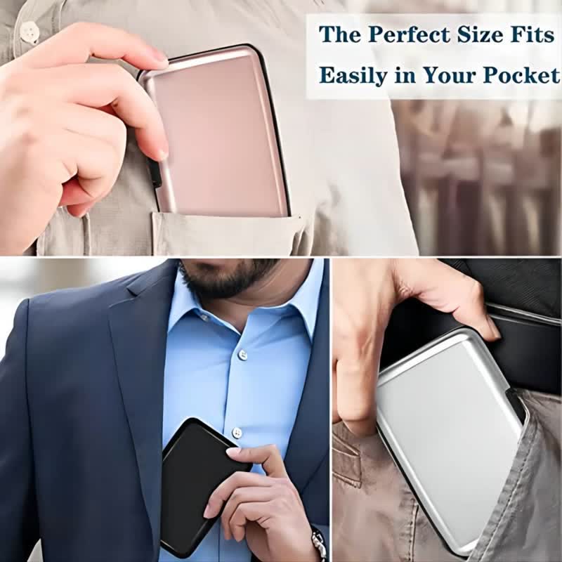 <Shipped within 24 hours> RFID Blocking Aluminum Alloy Wallet Case Card Holder