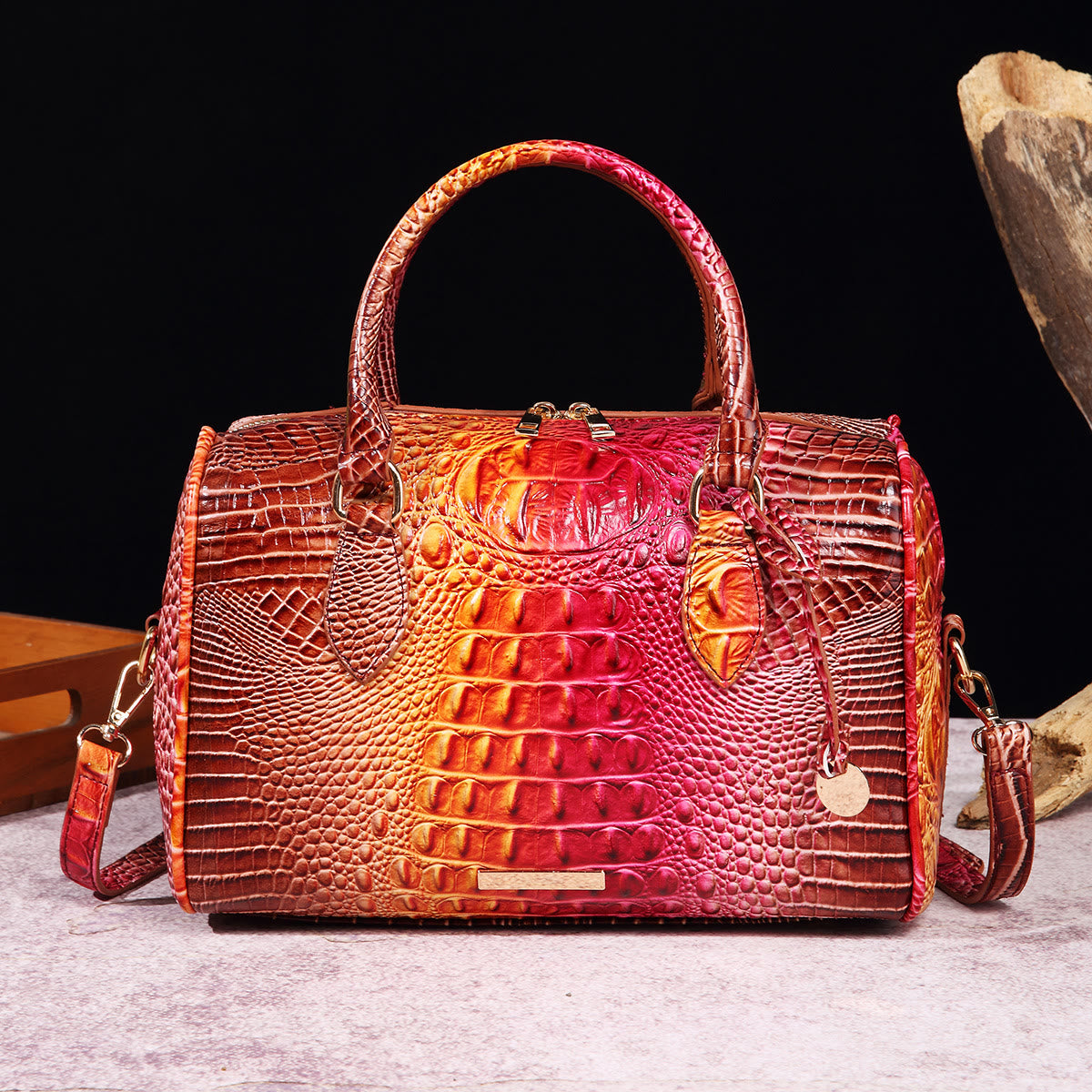 Tote For Women Travel Elegant Crocodile Pattern Crossbody Bag