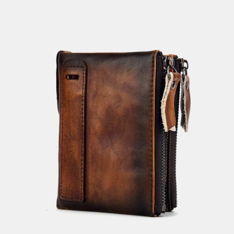 Bifold RFID Blocking Leather Wallet Short Front Pocket Wallet for Men