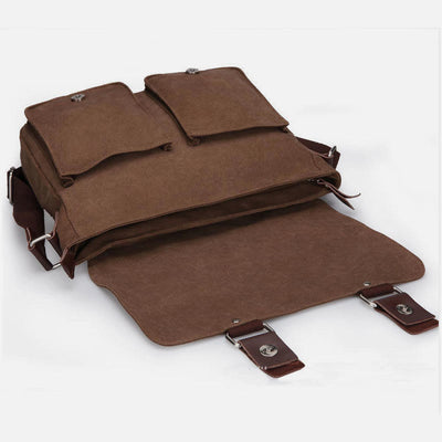 <Shipped within 24 hours> Messenger Bag for Men Large Capacity Casual Canvas Shoulder Bag