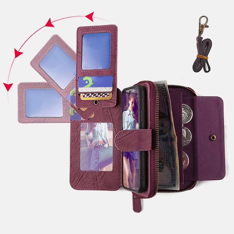 Wallet Case for iPhone 15/16 Series Magnetic Detachable Wallet Purse