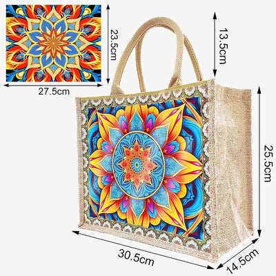 5D Diamond Painting Shopping Canvas Tote Mandala Pattern Shoulder Bag