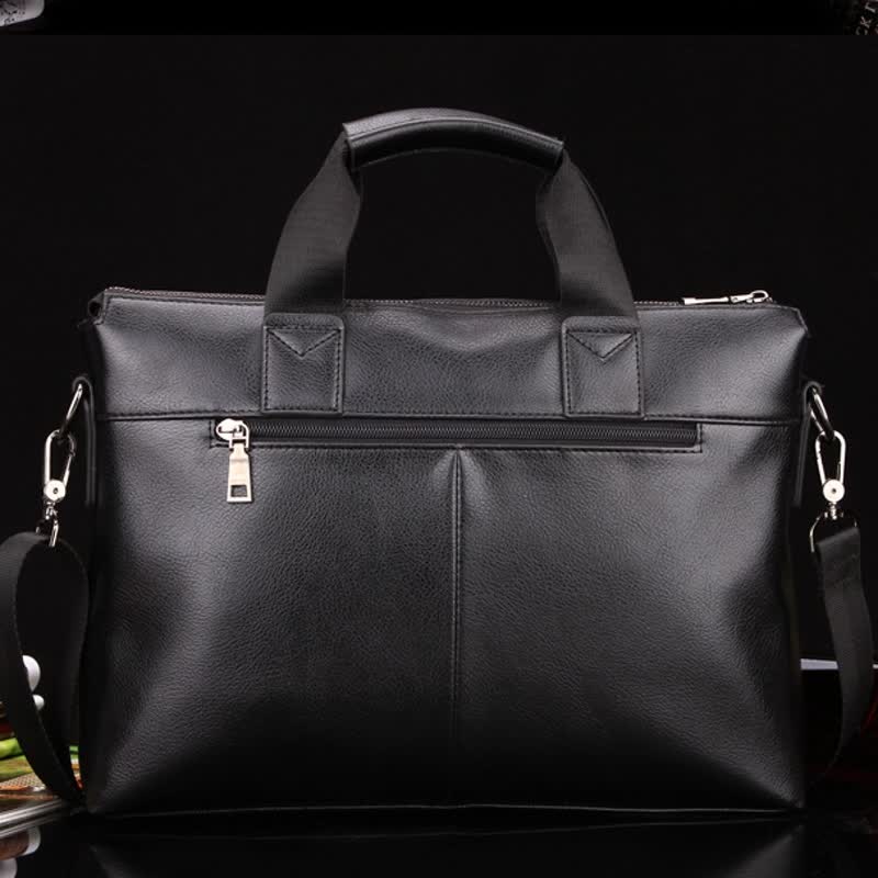 Mens Business Briefcase Laptop Shoulder Bag Leather Messenger Bag