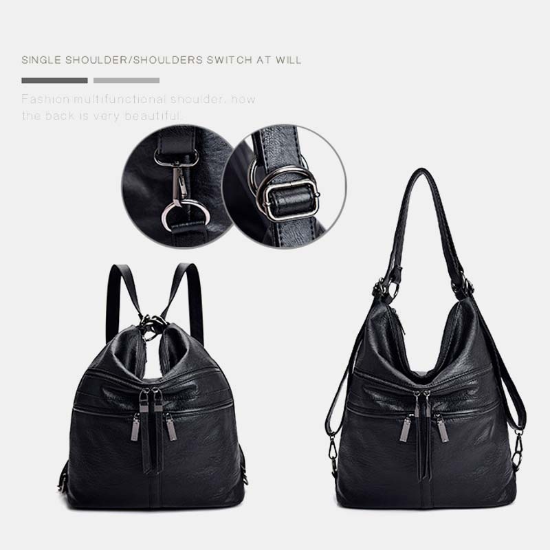 <Shipped within 24 hours> Multi-Pocket Casual Shoulder Bag Backpack