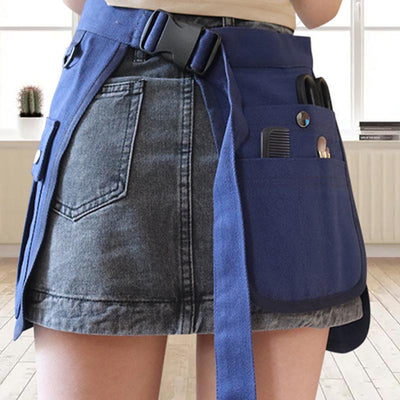 Women Men Multiple Pocket Short Apron Durable Canvas Tools Bag