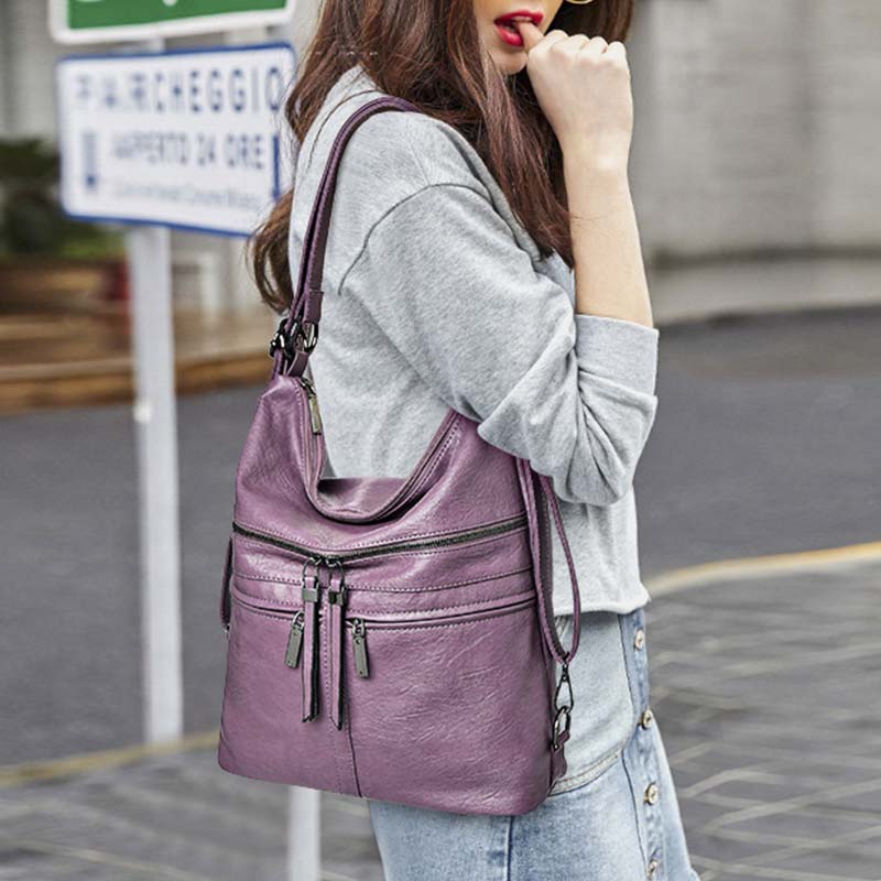 <Shipped within 24 hours> Multi-Pocket Casual Shoulder Bag Backpack