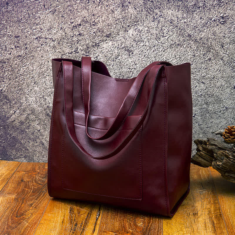 <Shipped within 24 hours> Leather Tote Shoulder Handbag Laptop Bag Fits 14" Laptop