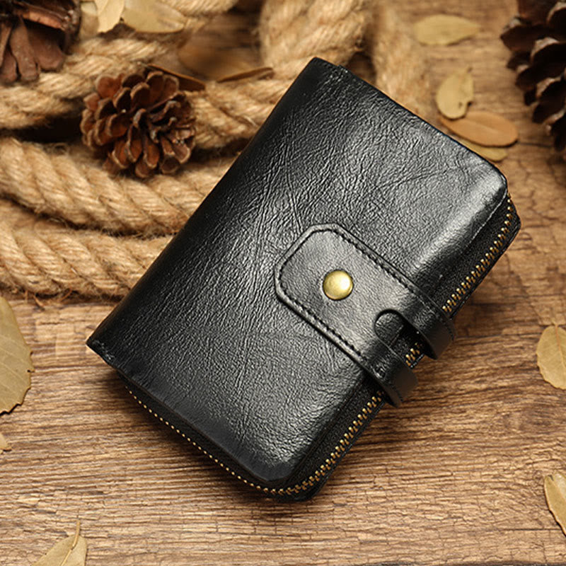 Wallet For Daily Shopping Short Soft Leather Change Purse