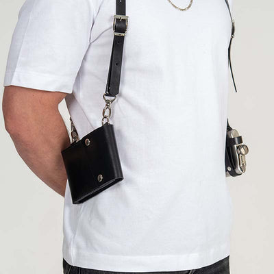 Mens Anti Theft Hidden Underarm Strap Holster Leather Vest Pouch