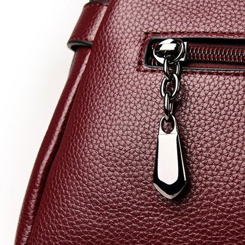 Genuine Leather Crossbody Purse for Women Small Tassel Crossover Shoulder Bag