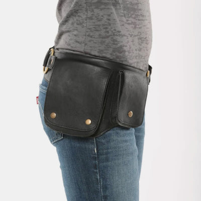 <Shipped within 24 hours> Faux Leather Waist Bag Belt Bag