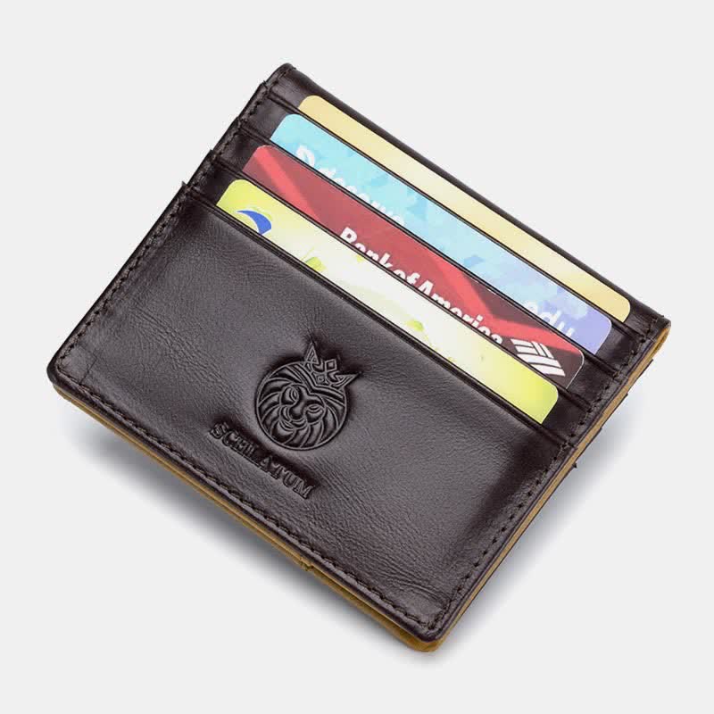 Bifold Front Pocket Leather Wallet for Men Slim RFID Blocking Wallet