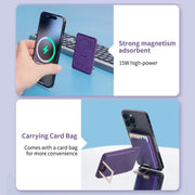 4-IN-1 Magsafe Wallet for iPhone Wireless Charging Case with Card Holder