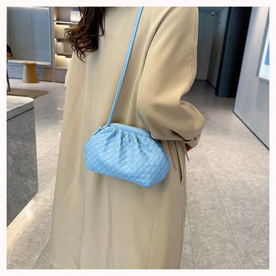 Crossbody Bag For Women Soft Knitted Buckle Design Daily Purse