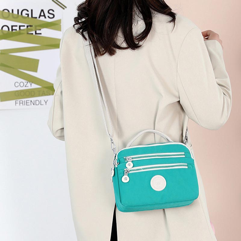 <Shipped within 24 hours> Multi-Pocket Nylon Purse Cross Body Bag