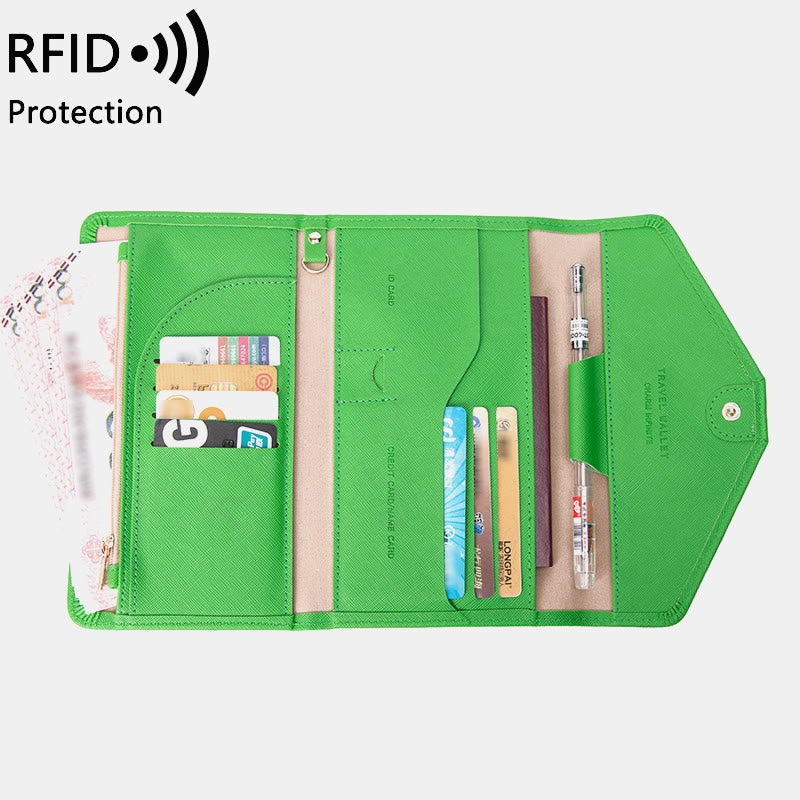 RFID Passport Holder For Travel Ultra Thin Multifunctional Document Bag