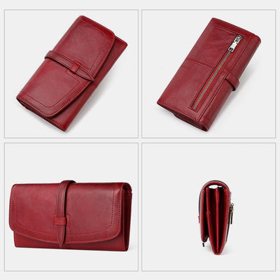 Large Capacity Vintage Genuine Leather Wallet