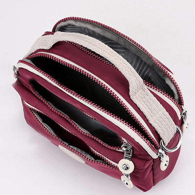 <Shipped within 24 hours> Multi-Pocket Nylon Purse Cross Body Bag