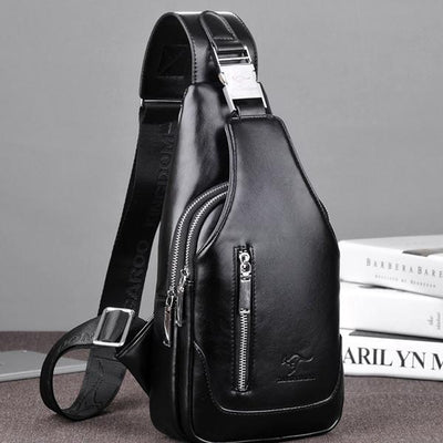 Limited Stock: Anti-theft Double Compartment PU Leather Sling Bag