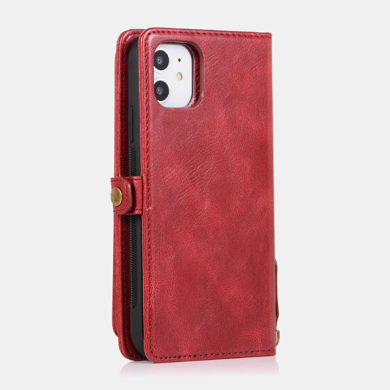 Multifunctional Leather Detachable Wallet Magnetic Phone Case for iPhone16/15/14/13