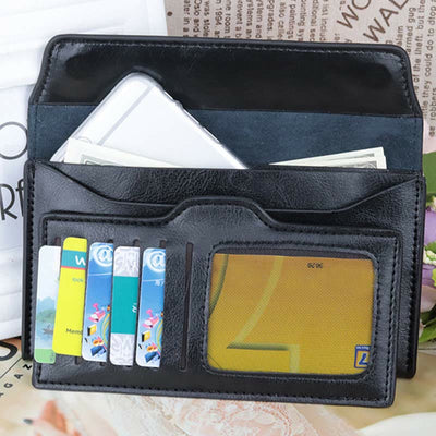 <Shipped within 24 hours> Multi-Function Minimalist Genuine Leather Wallet