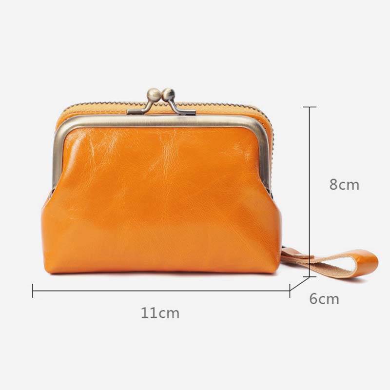 Retro Card Case Coin Purse Wallet Mini Handbag Zipper for Women