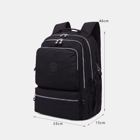 Multi-pocket Waterproof USB Charging Port School Travel Backpack