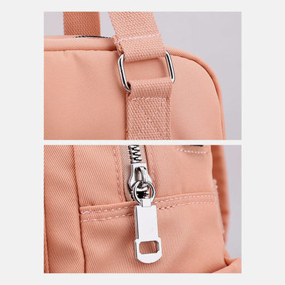 Lightweight Embossing Embroidery Backpack With USB Charging Port