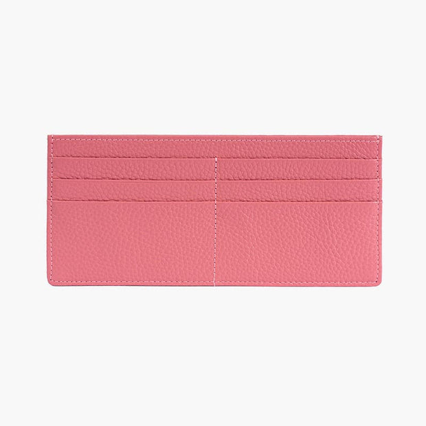 Ultra Thin Leather Wallet Plain Color Long Purse For Women